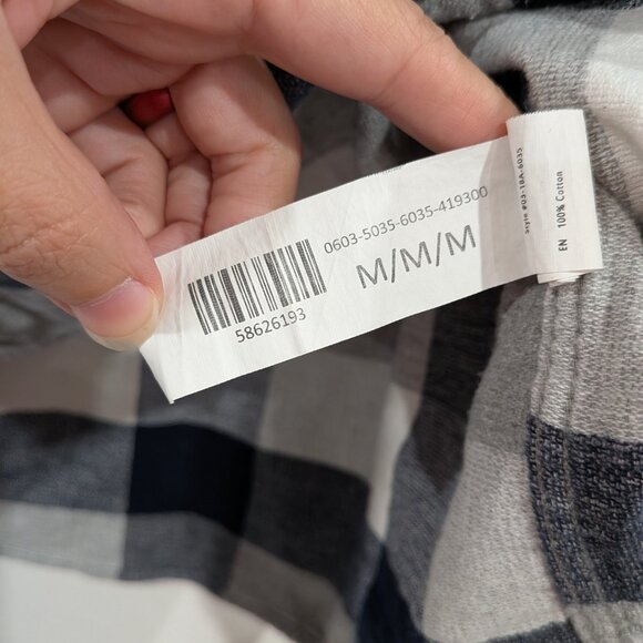 Urban Man 100% Cotton Checkered Button Down Shirt Black White Size Medium - Picture 3 of 4